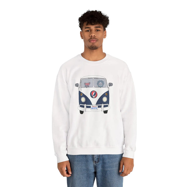 Grateful Dead - Jerry's Takin' The Bus Life is dead. Crewneck Sweatshirt - StealieShop